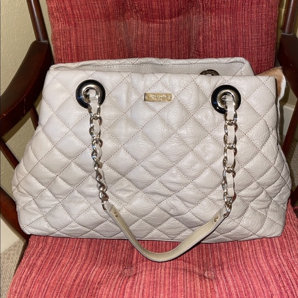 Kate Spade quilted pebbled patent leather tote - Picture 1 of 9